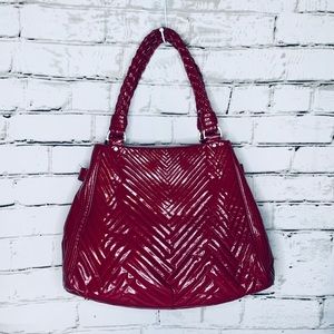 Cole Haan Chevron Embossed Patent Shoulder Bag